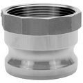 Rubberworx 3" PART A ALUMINUM QUICK CPL PART A ADP-FPT ALUM RBX-A-AL-300